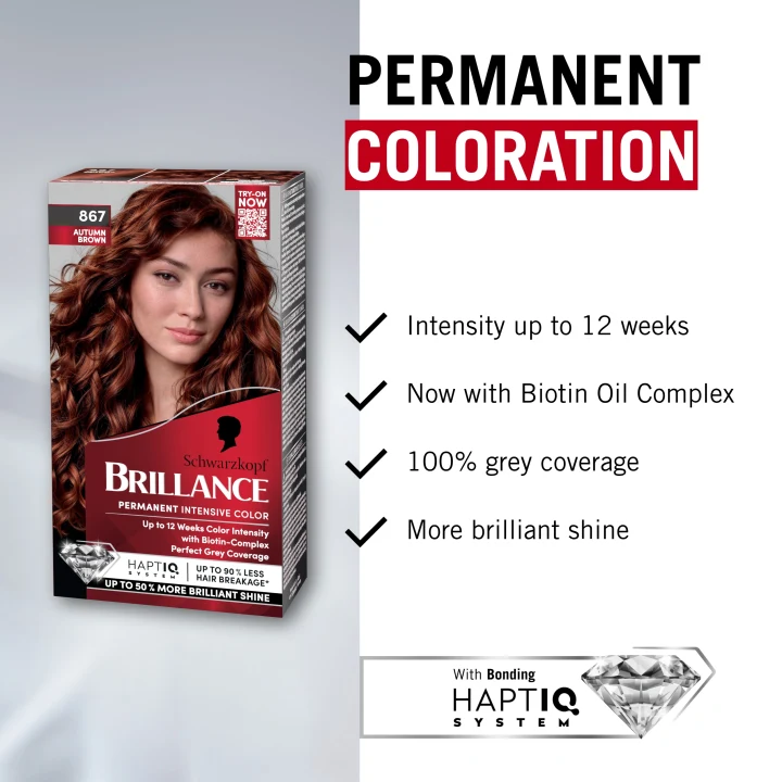 Schwarzkopf Brillance Permanent Intensive Color 867 Autumn Brown Schwarzkopf