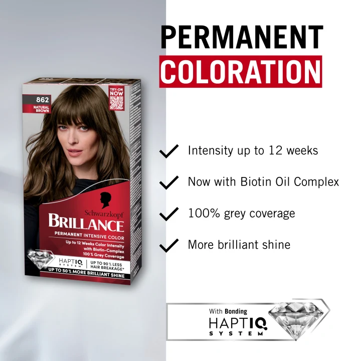 Schwarzkopf Brillance Permanent Intensive Color 862 Natural Brown Schwarzkopf