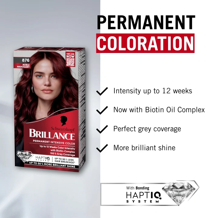 Schwarzkopf Brillance Permanent Intensive Color 876 Noble Mahogony Schwarzkopf
