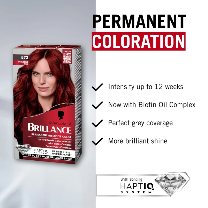 Schwarzkopf Brillance Permanent Intensive Color 872 Intensive Red Schwarzkopf