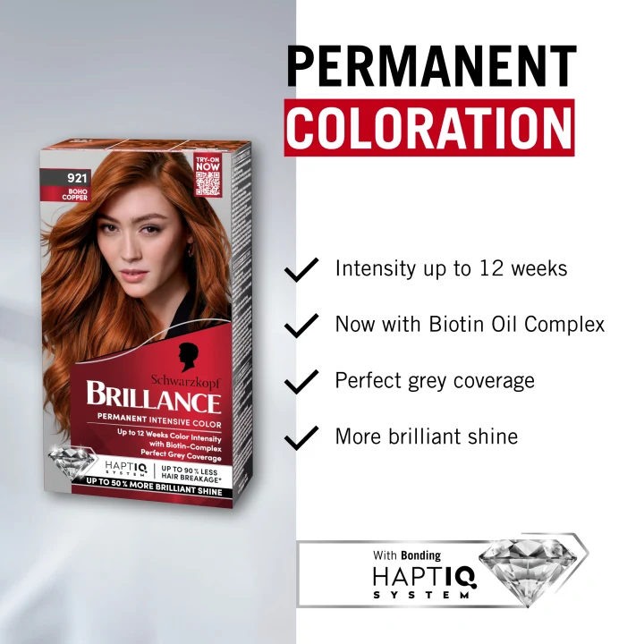 Schwarzkopf Brillance Permanent Intensive Color 921 Boho Copper Schwarzkopf