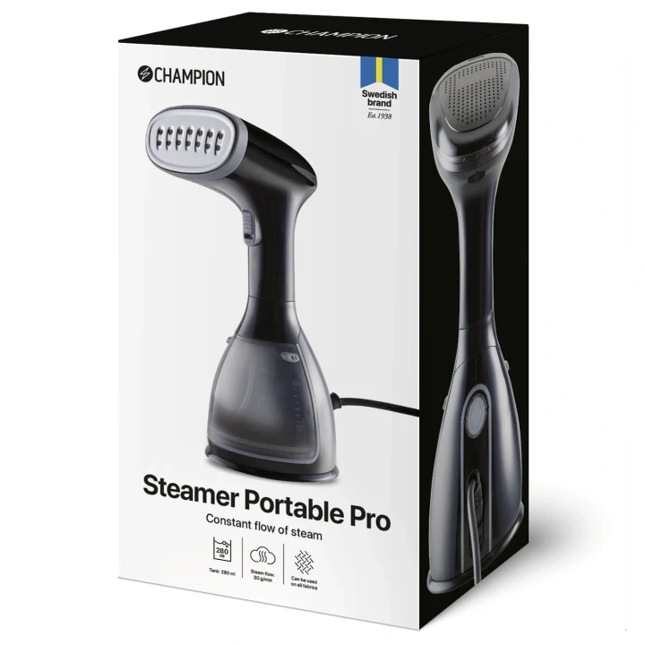 Champion Steamer Portable Pro 1500W HS510 Svart Champion