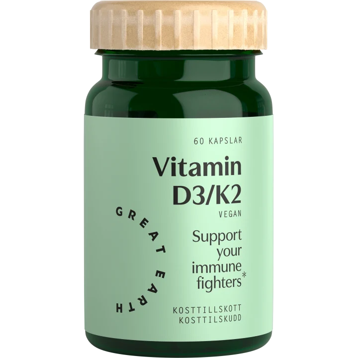 Great Earth Vitamin D3/K2 60 kapslar Great Earth