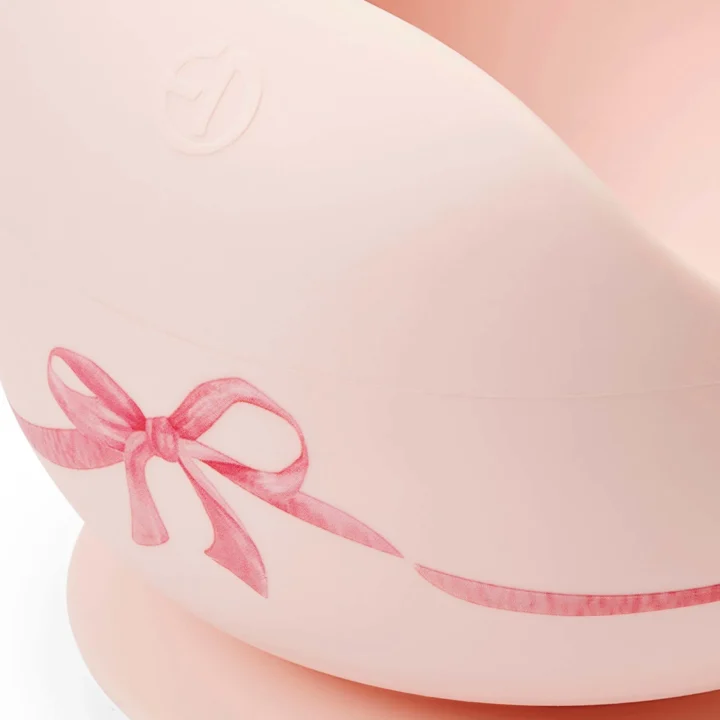 Elodie Silikonskål Med Sked Rosy Bow Elodie Details
