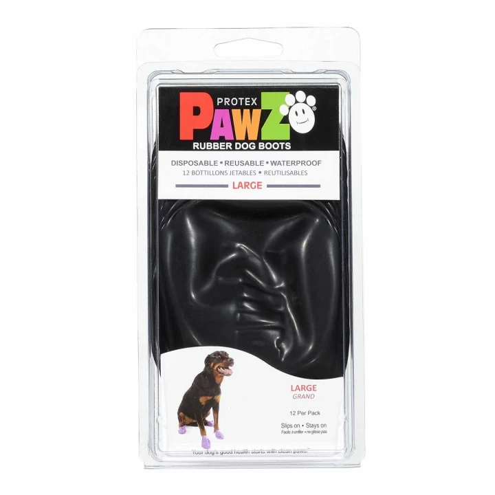 Pawz Dog Boots Black L Pawz Dog