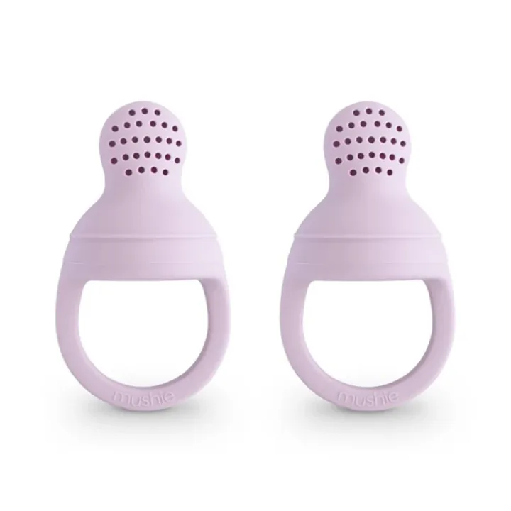 Mushie Silicone Fresh Food Feeder 2-pack Soft Lilac Mushie