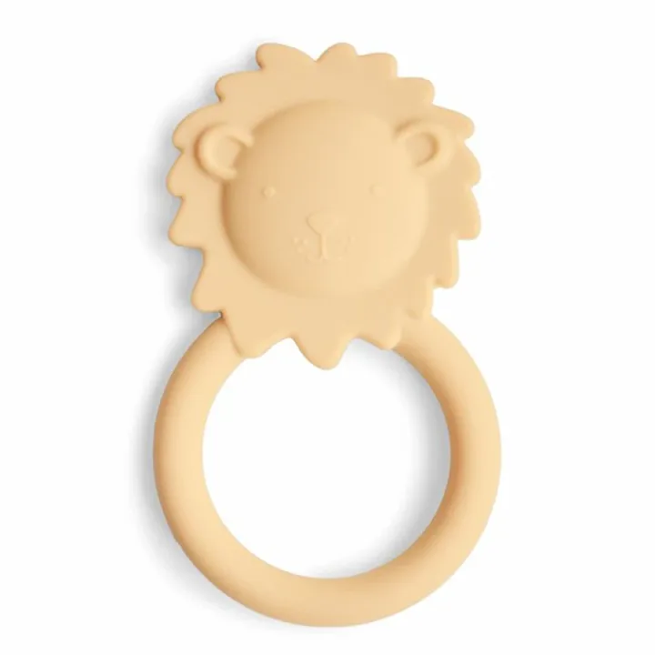 Mushie Teether Lion Soft Yellow Mushie