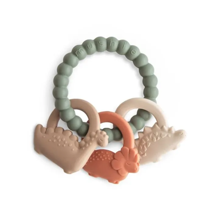 Mushie Teething Ring Dino Mushie