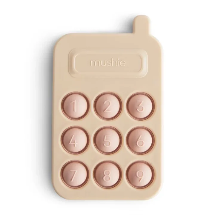Mushie Phone Press Toy Blush Mushie