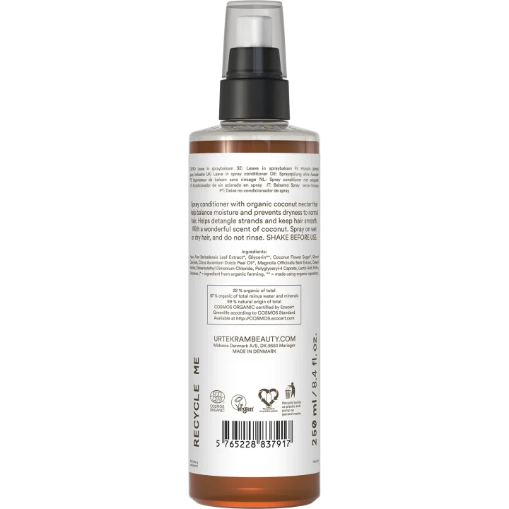 Urtekram Kokos Leave In Spray Balsam 250 ml Urtekram