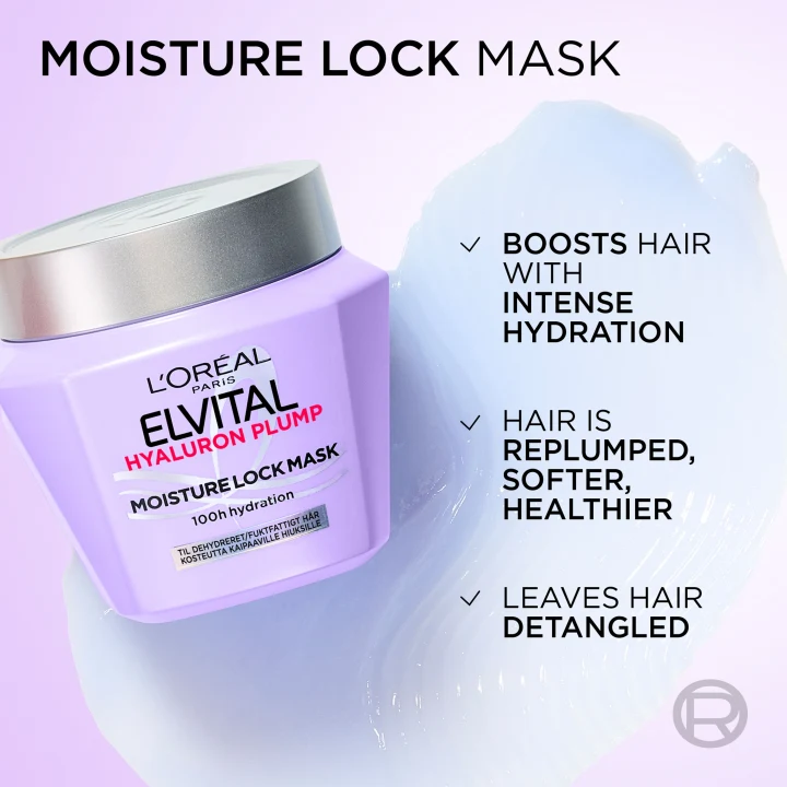 L'Oréal Paris Elvital Hyaluron Plump Hårinpackning för uttorkat hår 300 ml L'Oréal Paris