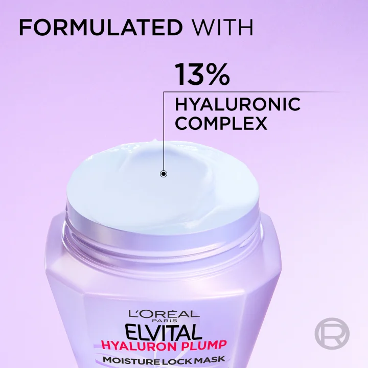 L'Oréal Paris Elvital Hyaluron Plump Hårinpackning för uttorkat hår 300 ml L'Oréal Paris