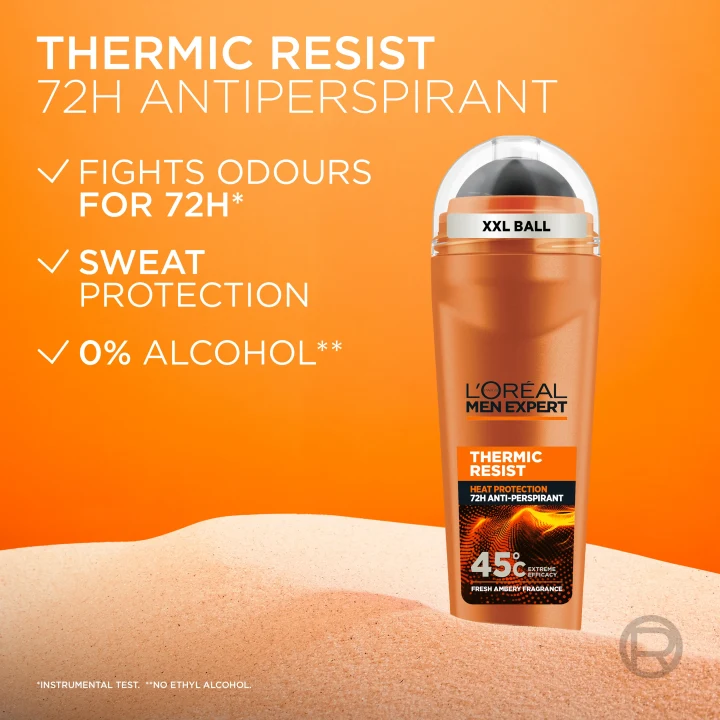 L'Oréal Paris Men Expert Thermic Resist Heat Protection 48H Anti-Perspirant Deodorant Roll-On 100 ml L'Oréal Paris