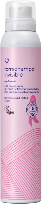 Hjärtats Torrshampo Invisible Oparfymerad Rosa Bandet 200 ml Hjärtats