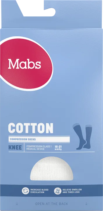 Mabs Cotton Knee White 1 par M Mabs