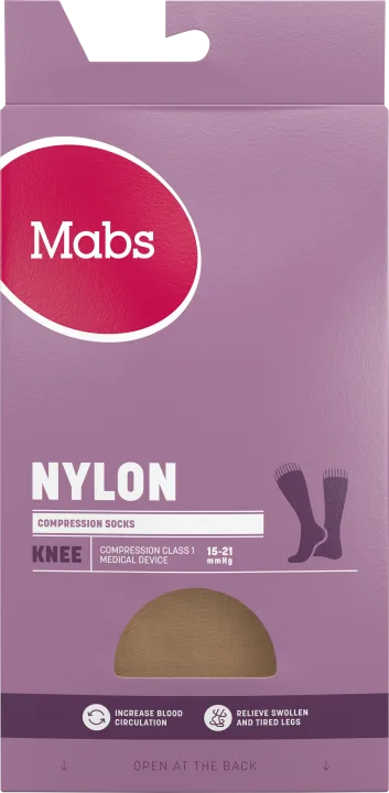 Mabs Nylon Knee Tan 1 par M Mabs