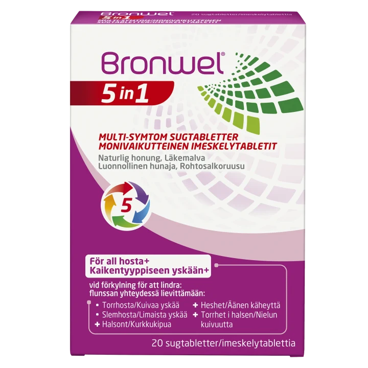 Bronwel 5in1 Multi-Symptom 20 Sugtabletter Bronwel