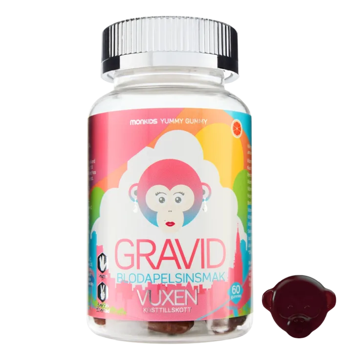 Monkids Gravid Blodapelsin 60 st Monkids