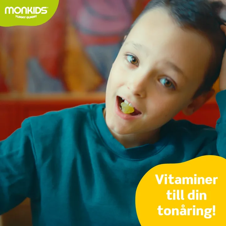 Monkids C-vitamin+Zink Fruktsmak Tonår Tuggtablett 60 st Monkids