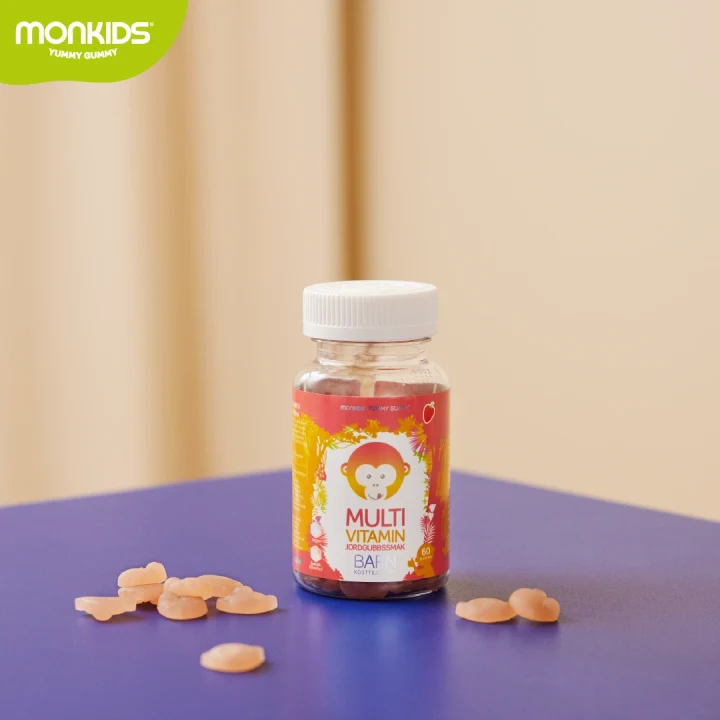 Monkids Multivitamin Barn Jordgubb 60 st Monkids