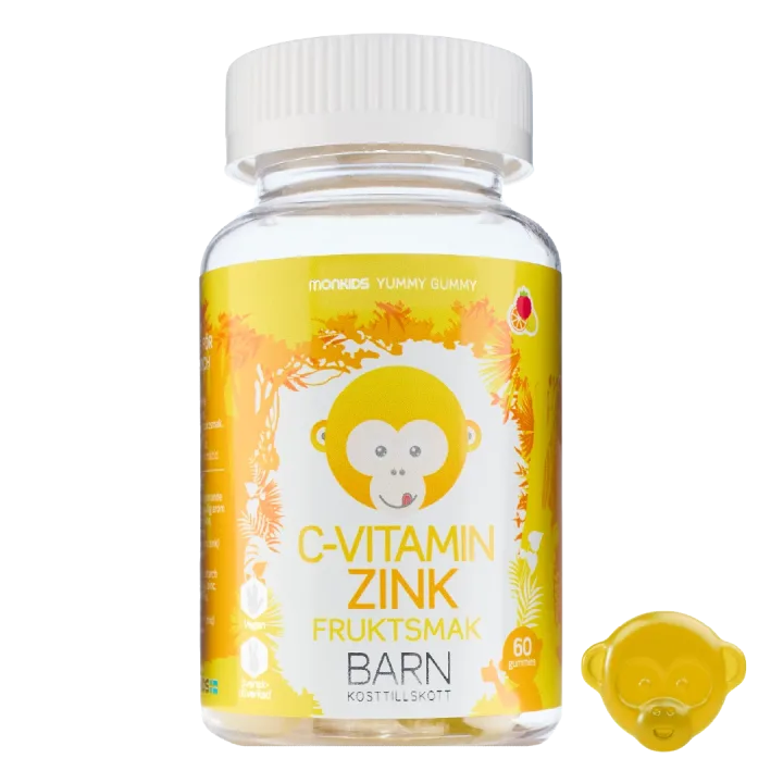 Monkids C-vitamin + Zink Fruktsmak 60 st Monkids