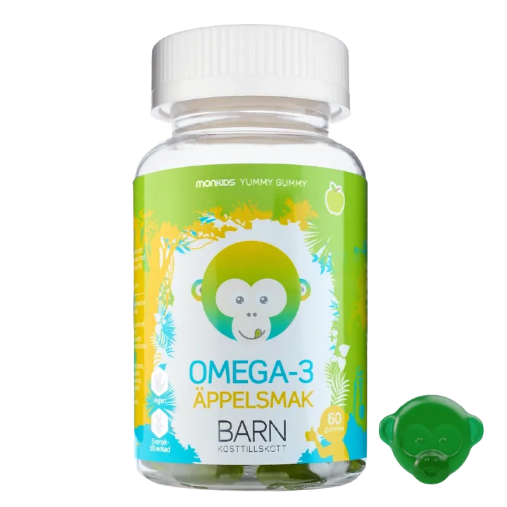 Monkids Omega-3 Barn Äpple 60 st Monkids