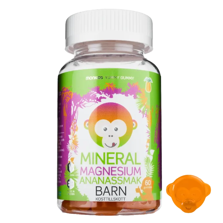 Monkids Mineral Magnesium Barn Ananas 60 st Monkids