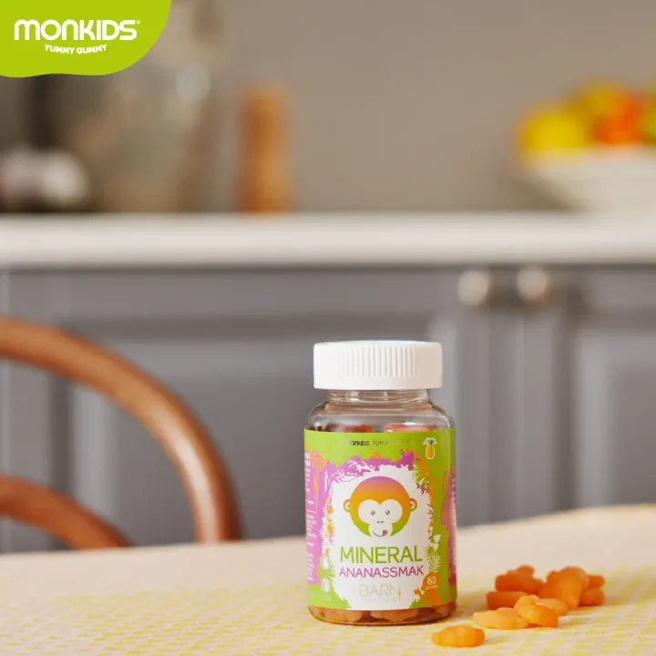 Monkids Mineral Magnesium Barn Ananas 60 st Monkids