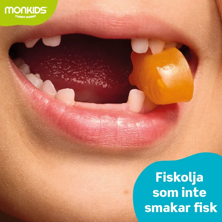 Monkids Fiskolja Barn Citron 60 st Monkids