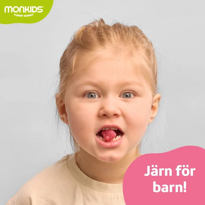 Monkids Järn Barn Persika 30 st Monkids
