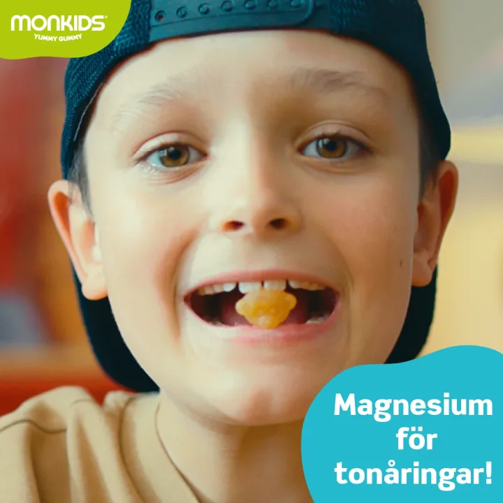 Monkids Magnesium Tonår Blåbär 60 st Monkids