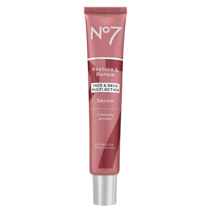 No7 Restore & Renew Multi Action Face & Neck Serum 30 ml. Visa bild 4 av 4