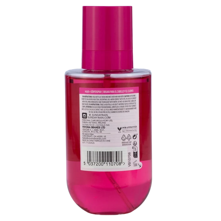 Sunday Rain Pink Grapefruit & Sea Salt Hair & Body Mist 200 ml Sunday Rain