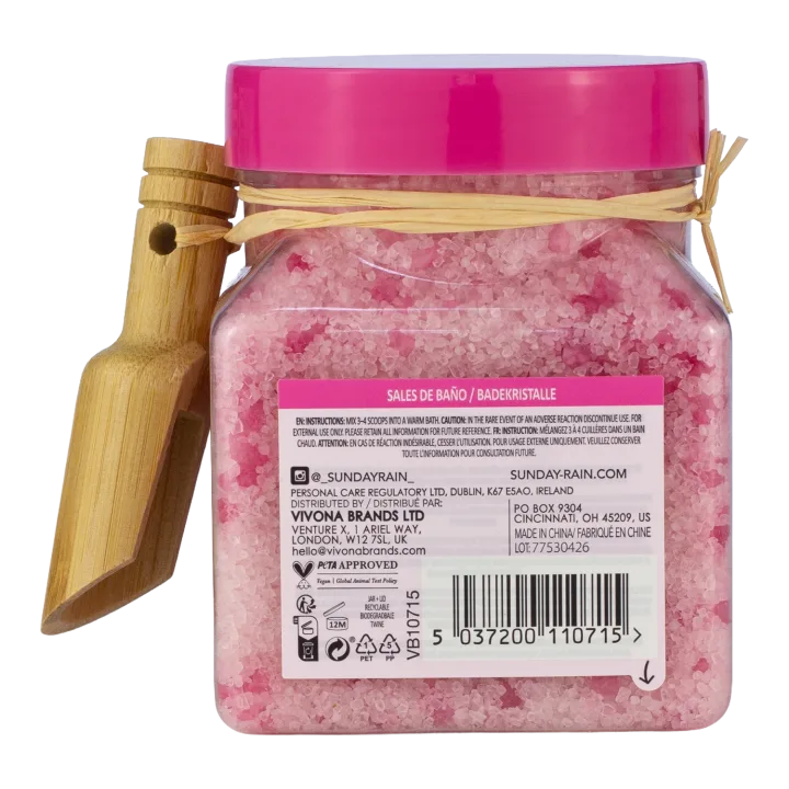 Sunday Rain Pink Grapefruit & Sea Salt Bath Crystals 500 g Sunday Rain