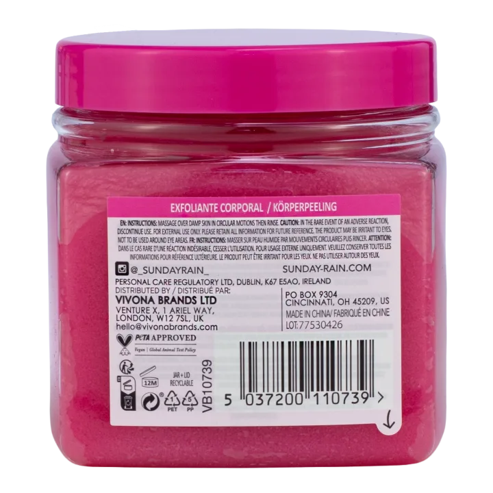 Sunday Rain Pink Grapefruit & Sea Salt Body Scrub 265 g Sunday Rain