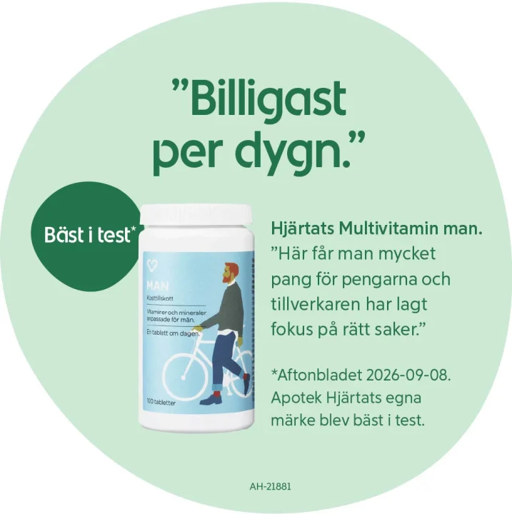 Hjärtats Multivitamin Man Tablett 100st Hjärtats