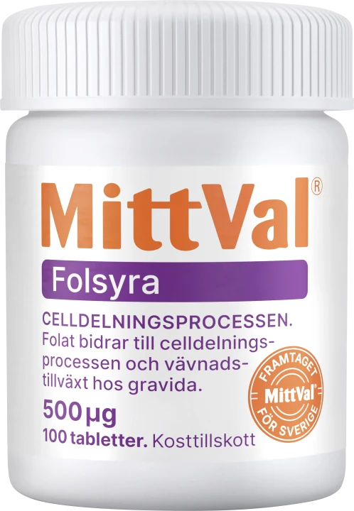 MittVal MittVal Folsyra 100 st MittVal