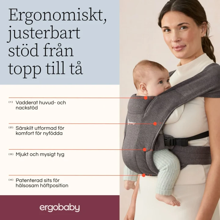 Ergobaby Bärsele Embrace Svart Ergobaby