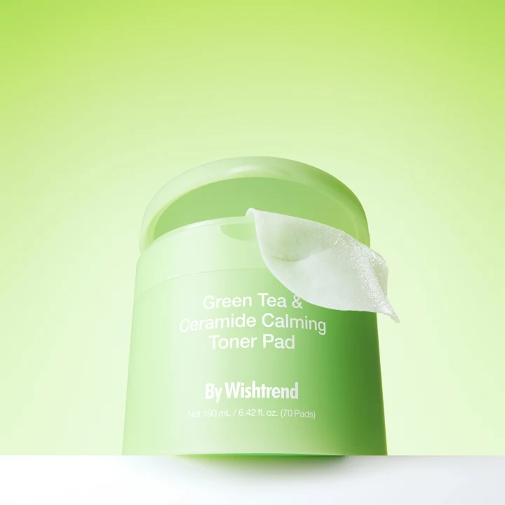 By Wishtrend Green Tea & Ceramide Calming Toner Pad 190 ml 70 Pads Bywishtrend