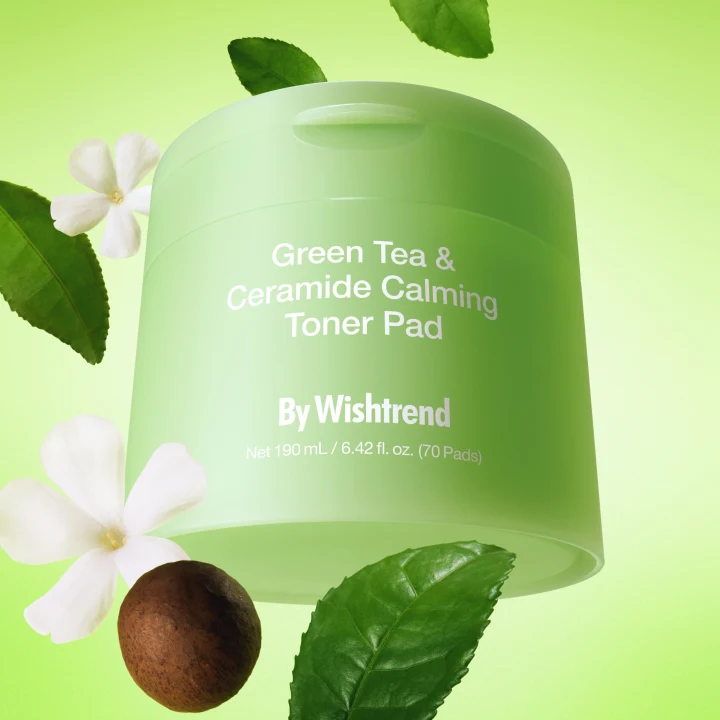 By Wishtrend Green Tea & Ceramide Calming Toner Pad 190 ml 70 Pads Bywishtrend