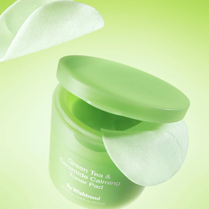 By Wishtrend Green Tea & Ceramide Calming Toner Pad 190 ml 70 Pads Bywishtrend