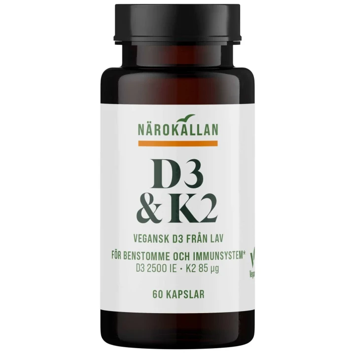 Närokällan D3 & K2 60 kapslar Närokällan