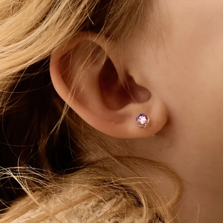 Blomdahl Medical Plastic Bezel 6 mm Lilac shimmer Blomdahl
