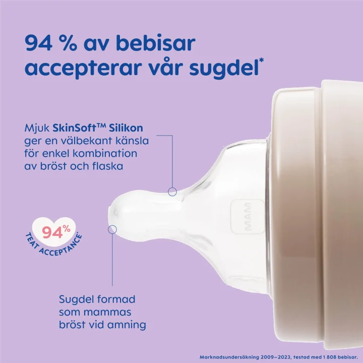 MAM Easy Start Anti-Colic Nappflaska Pink 160 ml MAM