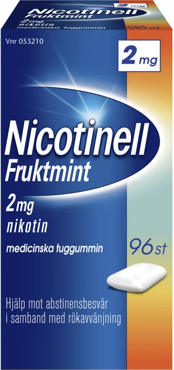 Nicotinell Fruktmint Medicinskt tuggummi 2mg 96 st Nicotinell