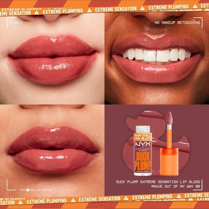 NYX Professional Makeup Duck Plump Lip Gloss 7 ml 08 Mauve Out Of My Way NYX Professional Makeup