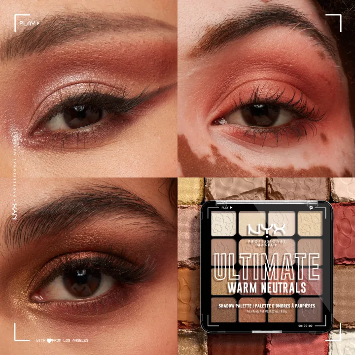 NYX Professional Makeup Ultimate Color Palette 16-Pan 16 x 0,8 g 05W Warm Neutrals NYX Professional Makeup