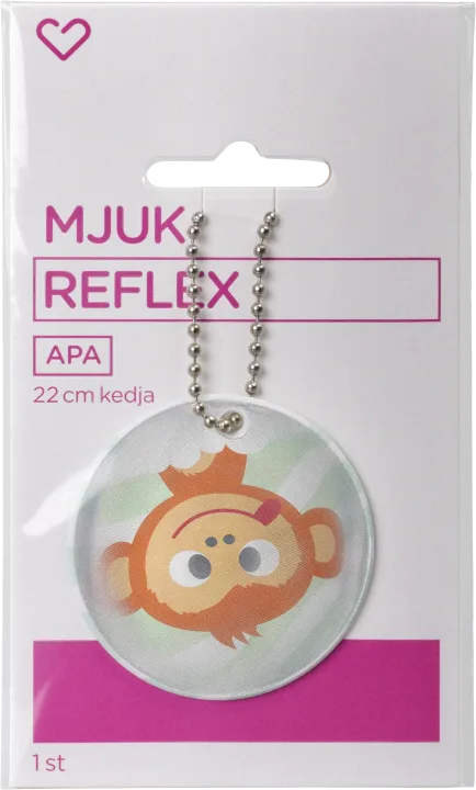 Hjärtats Mjuk Reflex Apa 1 st Hjärtats