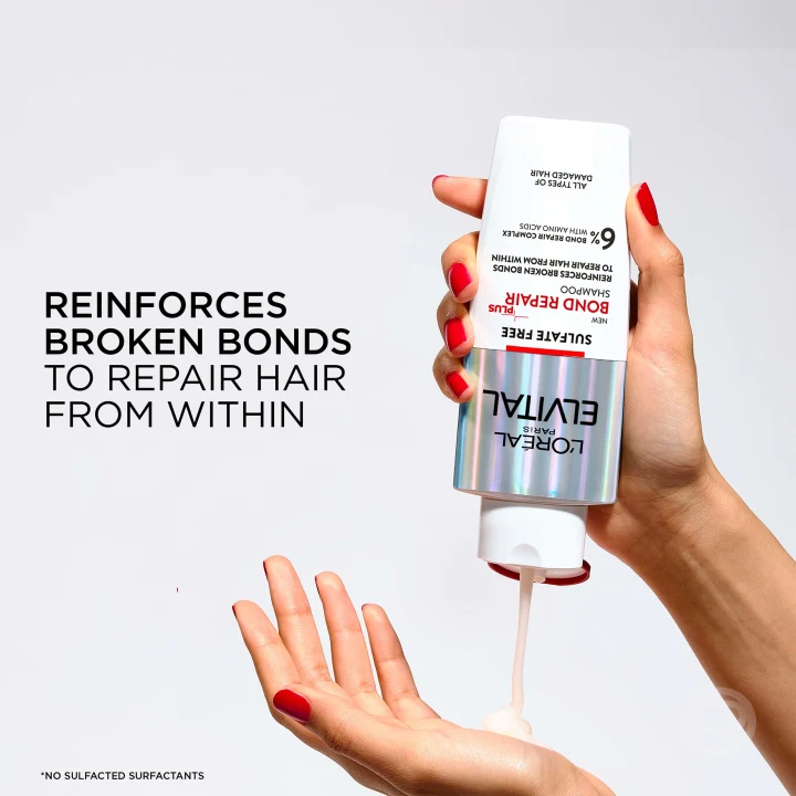 L'Oréal Paris Elvital Bond Repair Shampoo för skadat hår 200 ml. Visa bild 8 av 9