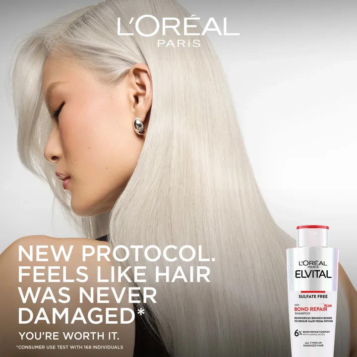 L'Oréal Paris Elvital Bond Repair Shampoo för skadat hår 200 ml. Visa bild 4 av 9
